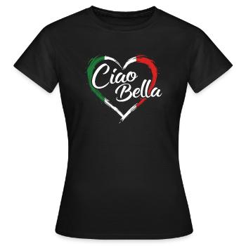 ITALIENISCH - Frauen T-Shirt - Schwarz - Vorne - AI Model Female 172 dark (172cm)