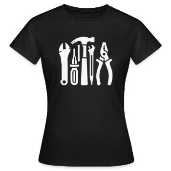 tool - Women's T-Shirt - black - Front - AI Model Female 172 dark (172cm)