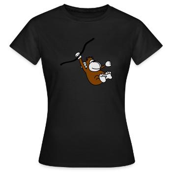 singe - T-shirt Femme - noir - Devant - AI Model Female 172 dark (172cm)