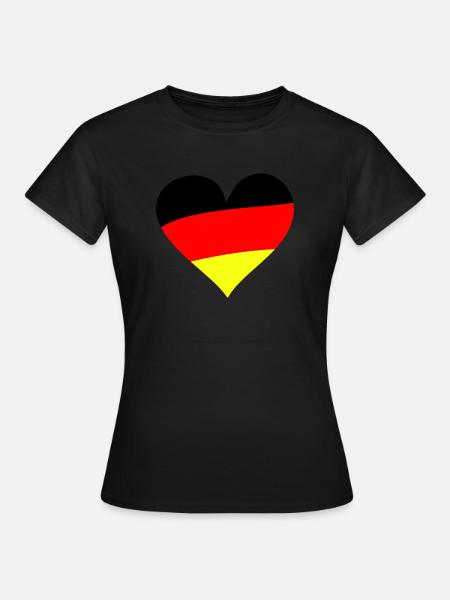 Heart Germany - Frauen T-Shirt - Schwarz
