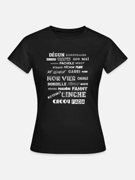 MARSEILLE-BLANC - T-shirt Femme - noir