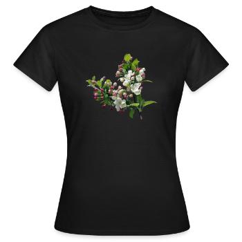 Frühling Apfelblüte - Frauen T-Shirt - Schwarz - Vorne - AI Model Female 172 dark (172cm)