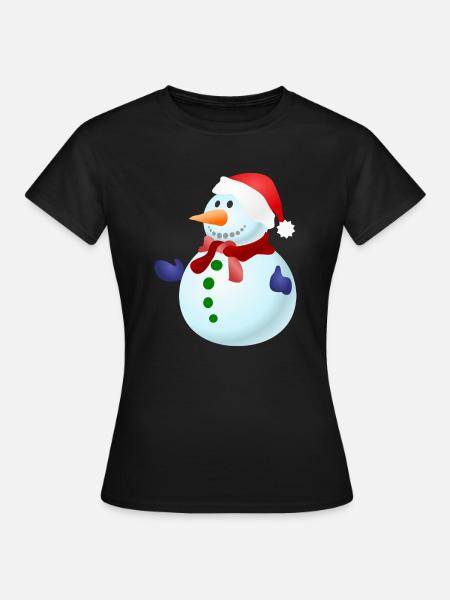 SCHNEEMANN - Frauen T-Shirt - Schwarz