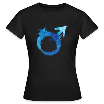 Symbole Hommes Macho éclaboussures de bébé cadeau de peinture de couleur - T-shirt Femme - noir - Devant - AI Model Female 172 dark (172cm)