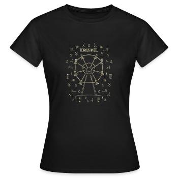 La grande roue de la chimie ! - Cadeau - T-shirt Femme - noir - Devant - AI Model Female 172 dark (172cm)