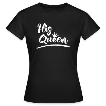 Chemise de partenaire sa reine - T-shirt Femme - noir - Devant - AI Model Female 172 dark (172cm)