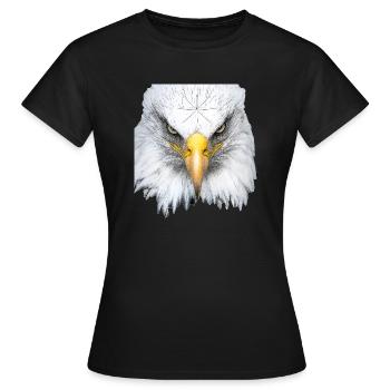 Adlerkopf - Frauen T-Shirt - Schwarz - Vorne - AI Model Female 172 dark (172cm)