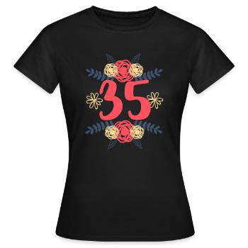 35th birthday gift - 35 years old - 35th birthday - Women's T-Shirt - black - Front - AI Model Female 172 dark (172cm)