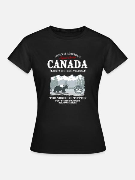 Canada - Grizzly Bear - Frauen T-Shirt - Schwarz