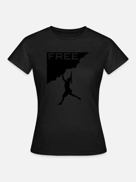 Freeclimbing - Frauen T-Shirt - Schwarz