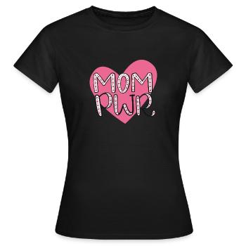 MOM PWR - Frauen T-Shirt - Schwarz - Vorne - AI Model Female 172 dark (172cm)