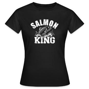 Salmon - Women's T-Shirt - black - Front - AI Model Female 172 dark (172cm)