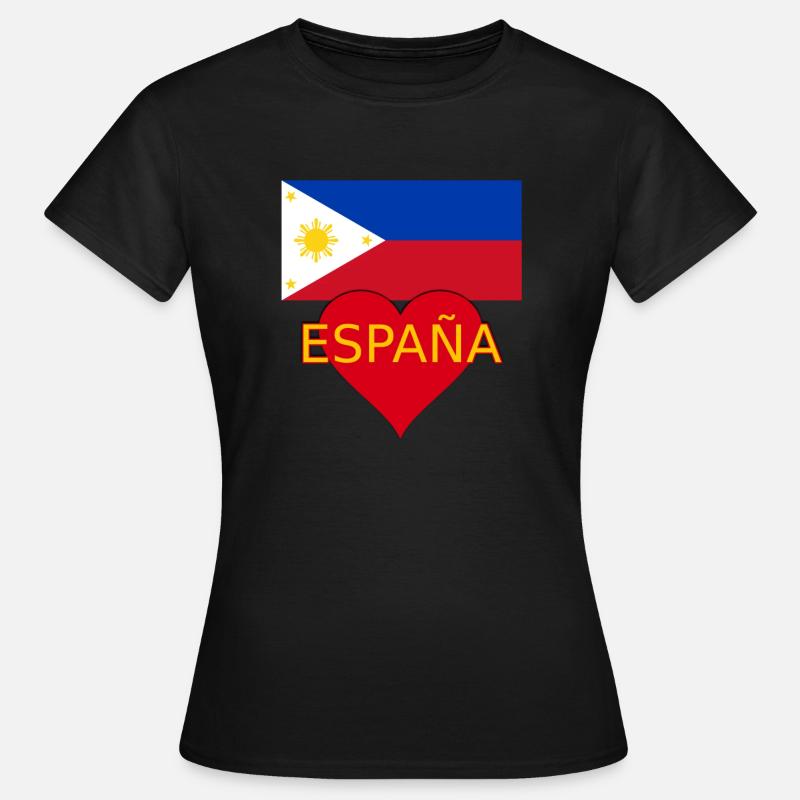Flag Philippines Spain - Women's T-Shirt - black