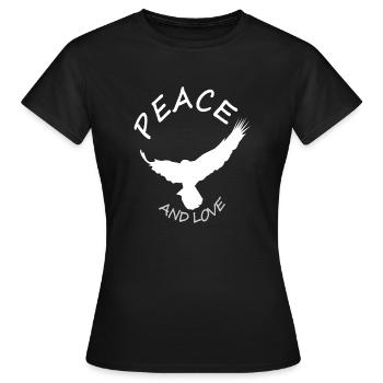 Oiseau Liberté Signes de paix Mouvement de paix - T-shirt Femme - noir - Devant - AI Model Female 172 dark (172cm)
