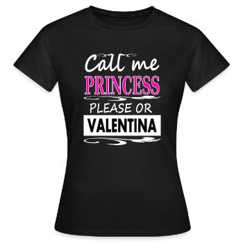 mon nom est Valentina mon nom est le nom de Valentina - T-shirt Femme - noir - Devant - AI Model Female 172 dark (172cm)