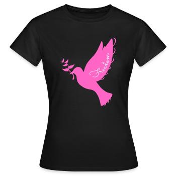 freedom | freedom | Made in France ✅ - Women's T-Shirt - black - Front - AI Model Female 172 dark (172cm)