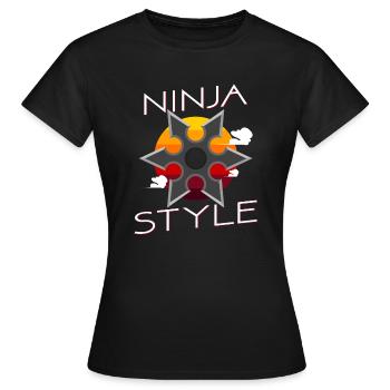Ninja Style - Frauen T-Shirt - Schwarz - Vorne - AI Model Female 172 dark (172cm)