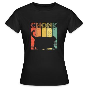 chonk - Women's T-Shirt - black - Front - AI Model Female 172 dark (172cm)