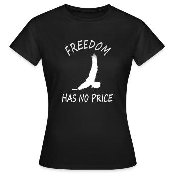 La liberté n’a pas de prix oiseau cadeau oiseaux - T-shirt Femme - noir - Devant - AI Model Female 172 dark (172cm)