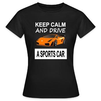 Voiture de sport voiture de sport sort voiture de sport de conduite cadeau - T-shirt Femme - noir - Devant - AI Model Female 172 dark (172cm)