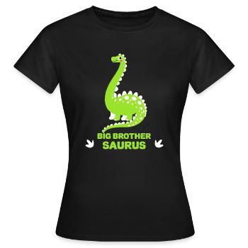 Big Brother Saurus - Frauen T-Shirt - Schwarz - Vorne - AI Model Female 172 dark (172cm)
