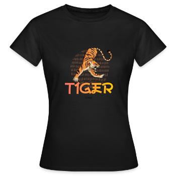 Tigre - T-shirt Femme - noir - Devant - AI Model Female 172 dark (172cm)