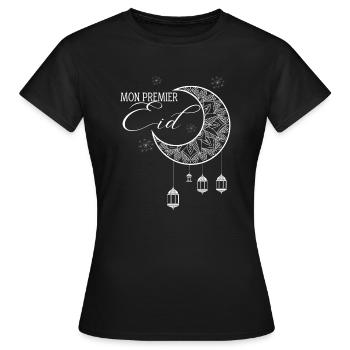 mon premier Eid - T-shirt Femme - noir - Devant - AI Model Female 172 dark (172cm)