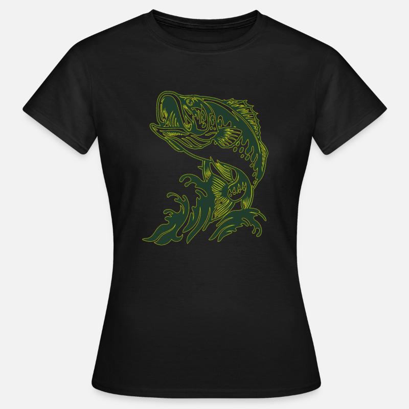 fisch - Frauen T-Shirt - Schwarz