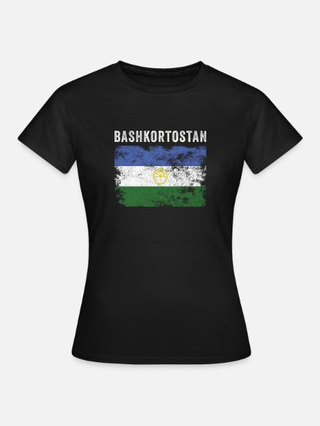 Bashkortostan Bandiera Vintage Bashkir Bandiera - Dame-T-shirt - sort