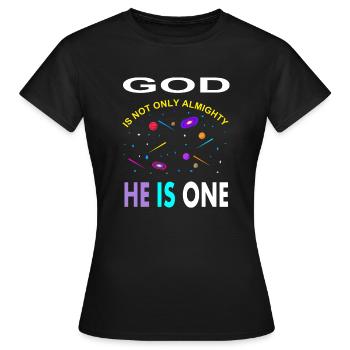 Allah est seulement Dieu est un poison musulman tout-puissant - T-shirt Femme - noir - Devant - AI Model Female 172 dark (172cm)