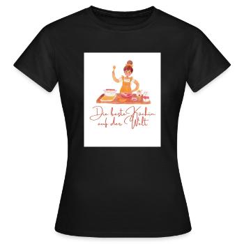 Die beste Köchin auf der Welt - Frauen T-Shirt - Schwarz - Vorne - AI Model Female 172 dark (172cm)