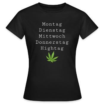 Wochentage - Frauen T-Shirt - Schwarz - Vorne - AI Model Female 172 dark (172cm)