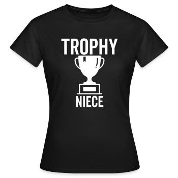 Trophée Nièce - T-shirt Femme - noir - Devant - AI Model Female 172 dark (172cm)