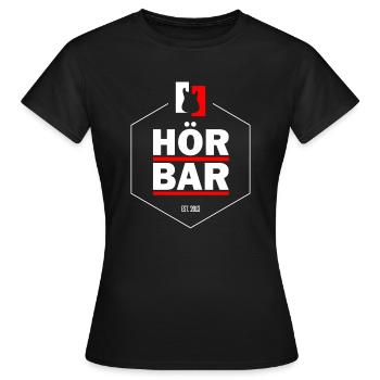 Hörbar CAP - Frauen T-Shirt - Schwarz - Vorne - AI Model Female 172 dark (172cm)