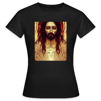 Undead Jesus - Frauen T-Shirt - Schwarz - Vorne - AI Model Female 172 dark (172cm)