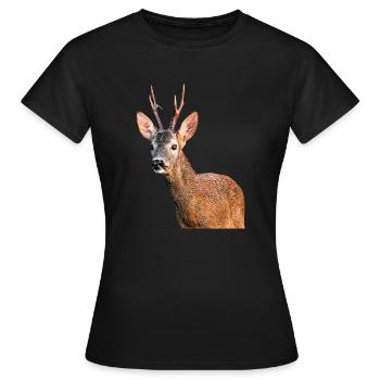 chevreuil - T-shirt Femme - noir - Devant - AI Model Female 172 dark (172cm)