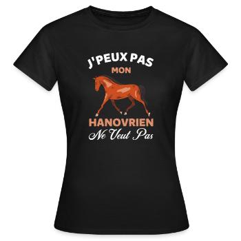 HANOVRIEN 2 - T-shirt Femme - noir - Devant - AI Model Female 172 dark (172cm)