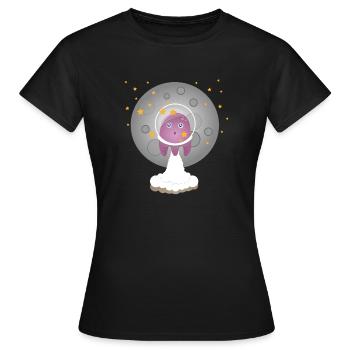 Astro Octopus - Frauen T-Shirt - Schwarz - Vorne - AI Model Female 172 dark (172cm)