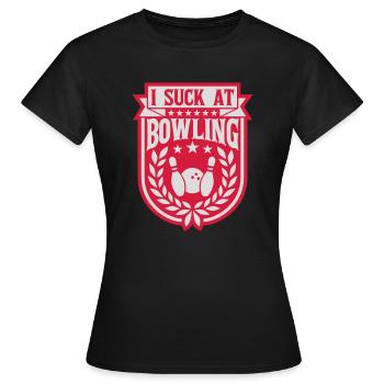 Je suis nul au bowling - T-shirt Femme - noir - Devant - AI Model Female 172 dark (172cm)