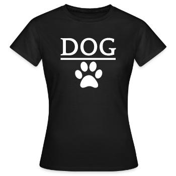 Hundepfote Hundefreund Hundemensch Geschenkidee - Frauen T-Shirt - Schwarz - Vorne - AI Model Female 172 dark (172cm)