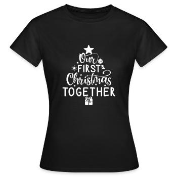 Together Xmascoming - Women's T-Shirt - black - Front - AI Model Female 172 dark (172cm)