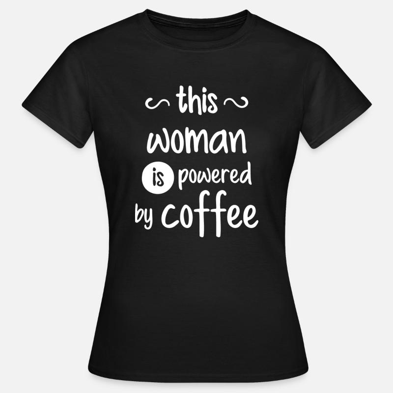 mum powered by coffee - Women's T-Shirt - black