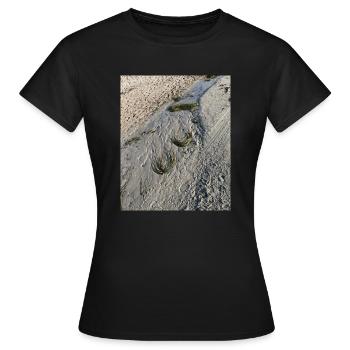Algues naturelles - T-shirt Femme - noir - Devant - AI Model Female 172 dark (172cm)