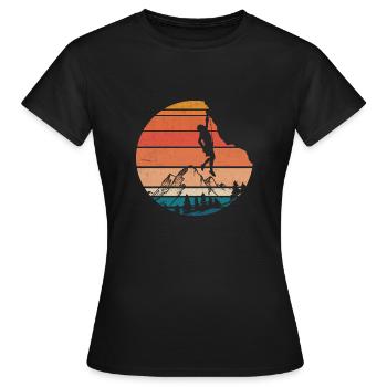 Alpiniste Rétro - T-shirt Femme - noir - Devant - AI Model Female 172 dark (172cm)