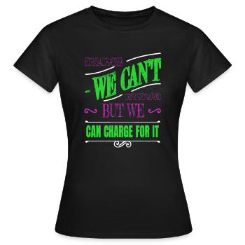 programming gift ethical fingers fun - Frauen T-Shirt - Schwarz - Vorne - AI Model Female 172 dark (172cm)