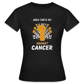 Journée mondiale contre le cancer contre le cancer, nous luttons contre le cancer - T-shirt Femme - noir - Devant - AI Model Female 172 dark (172cm)