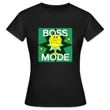 Boss Mode - T-shirt Femme - noir - Devant - AI Model Female 172 dark (172cm)