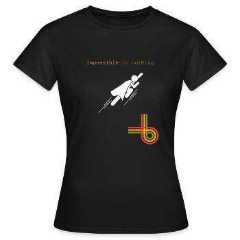 Impossible is nothing - T-shirt Femme - noir - Devant - AI Model Female 172 dark (172cm)