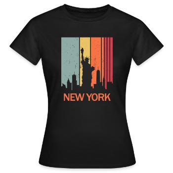 new york - T-shirt Femme - noir - Devant - AI Model Female 172 dark (172cm)