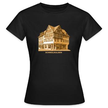 Schmalkalden Thuringe à colombages - T-shirt Femme - noir - Devant - AI Model Female 172 dark (172cm)